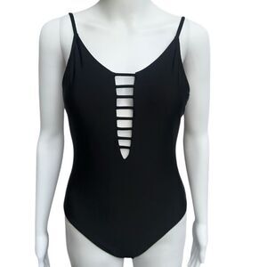 Strappy Plunge Cut-Out One Piece Swimsuit